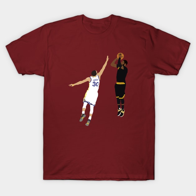 Kyrie Irving Shot Over Stephen Curry T-Shirt by rattraptees